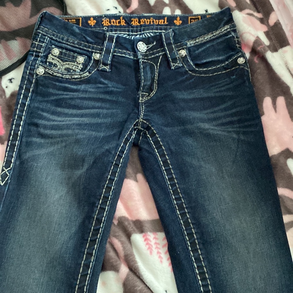 Rock Revival Ava Slim Boot Stretch Jean 25 / 34 - Picture 2 of 4